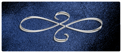 DNSEMP-L-601-SL-SH-BL Silver Scroll Shimmer Blue